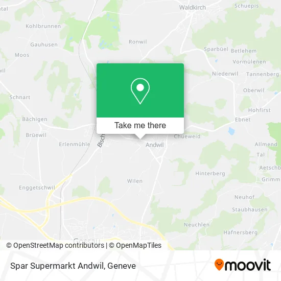 Spar Supermarkt Andwil map