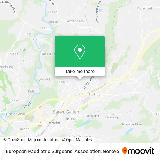 European Paediatric Surgeons' Association map