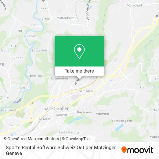Sports Rental Software Schweiz Ost per Matzinger map