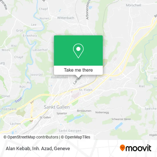 Alan Kebab, Inh. Azad map