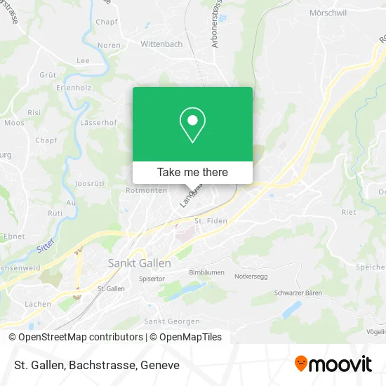 St. Gallen, Bachstrasse map