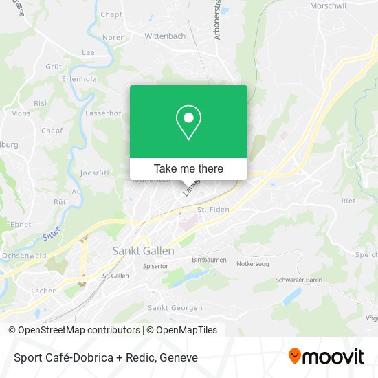 Sport Café-Dobrica + Redic map