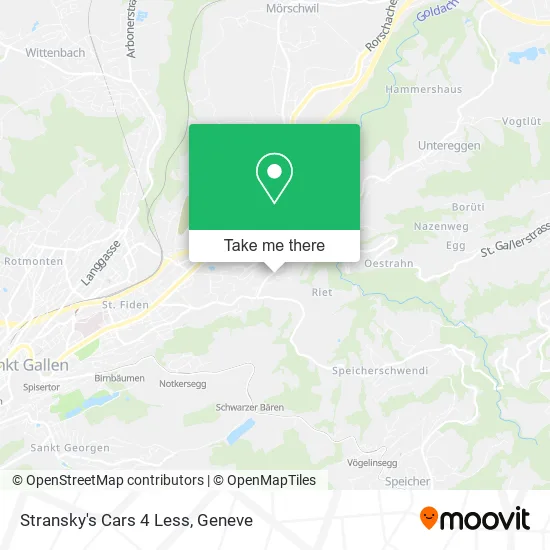 Stransky's Cars 4 Less map