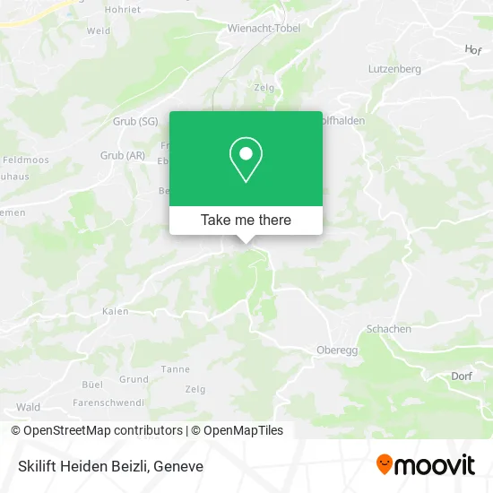 Skilift Heiden Beizli map