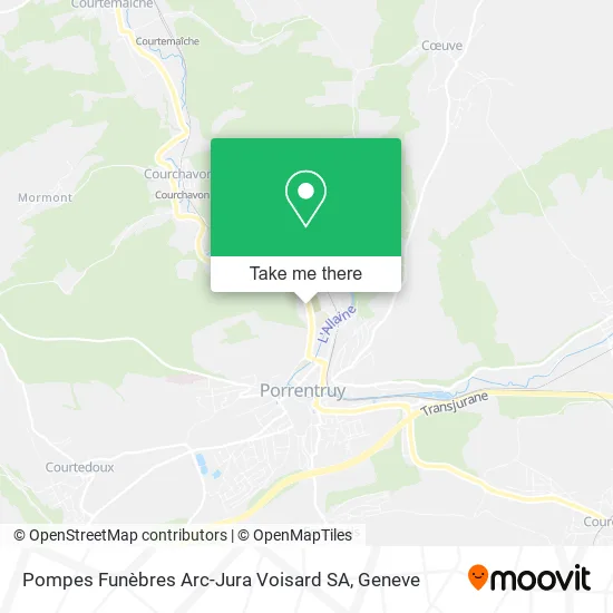 Pompes Funèbres Arc-Jura Voisard SA map