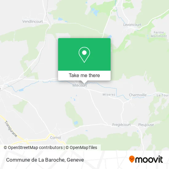 Commune de La Baroche map
