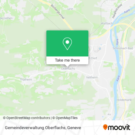 Gemeindeverwaltung Oberflachs map