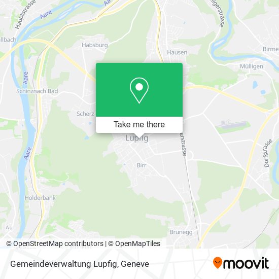 Gemeindeverwaltung Lupfig map
