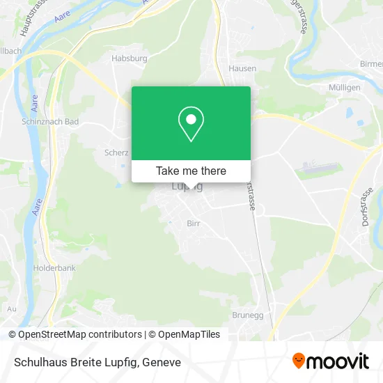 Schulhaus Breite Lupfig map