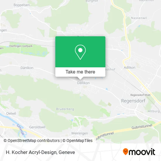 H. Kocher Acryl-Design map