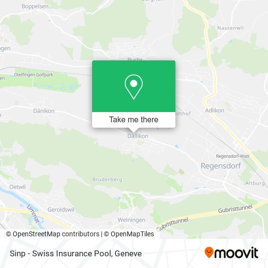 Sinp - Swiss Insurance Pool map