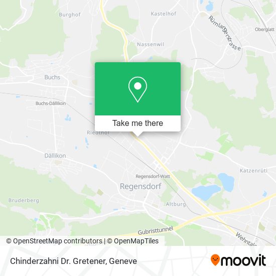 Chinderzahni Dr. Gretener map