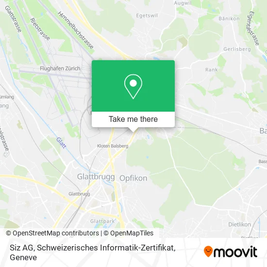 Siz AG, Schweizerisches Informatik-Zertifikat map