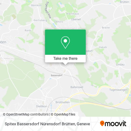 Spitex Bassersdorf Nürensdorf Brütten map