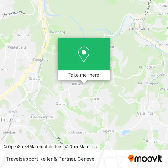 Travelsupport Keller & Partner map