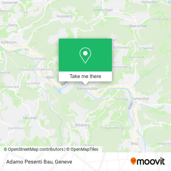 Adamo Pesenti Bau map