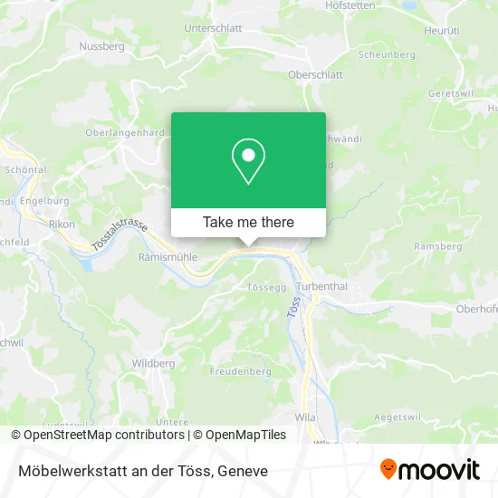 Möbelwerkstatt an der Töss map