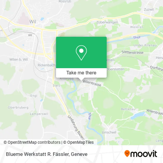 Blueme Werkstatt R. Fässler map