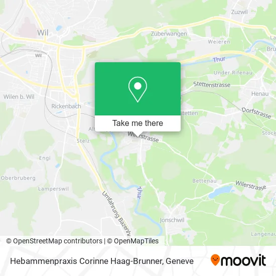 Hebammenpraxis Corinne Haag-Brunner map