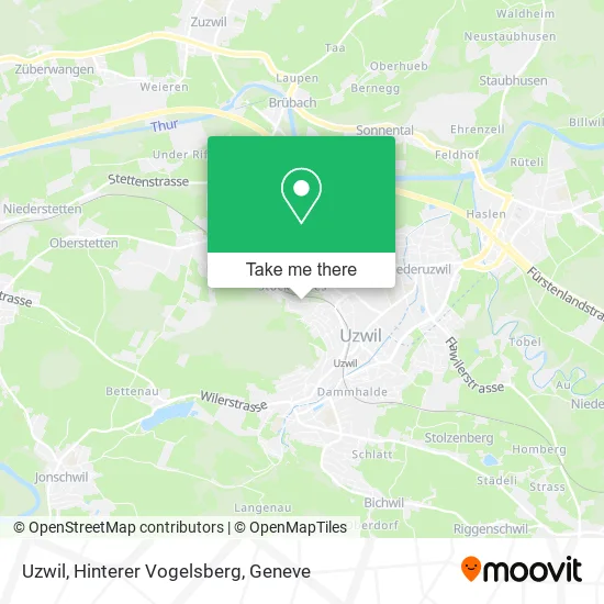 Uzwil, Hinterer Vogelsberg map