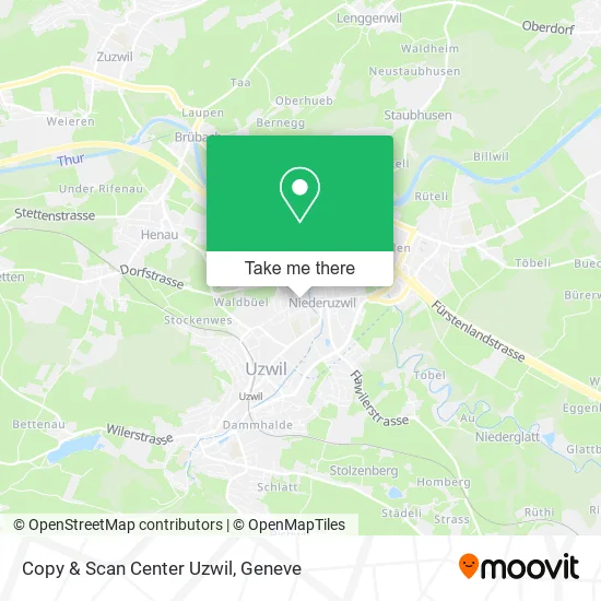 Copy & Scan Center Uzwil map