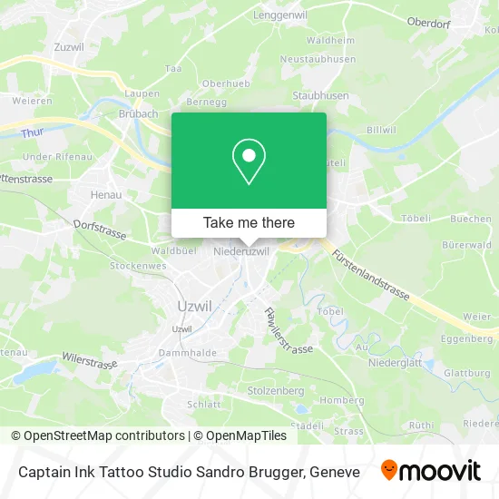 Captain Ink Tattoo Studio Sandro Brugger map