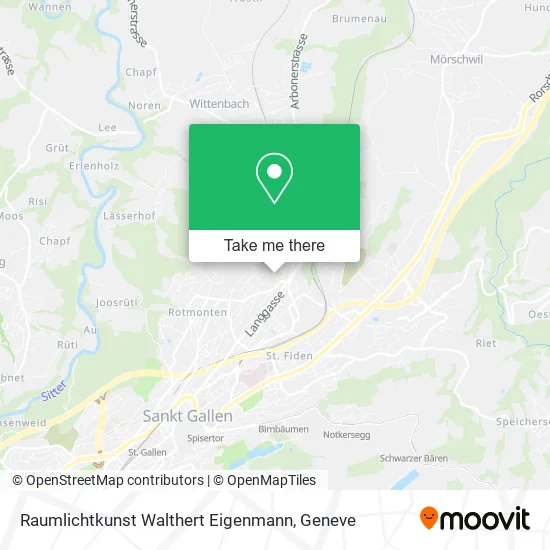 Raumlichtkunst Walthert Eigenmann map