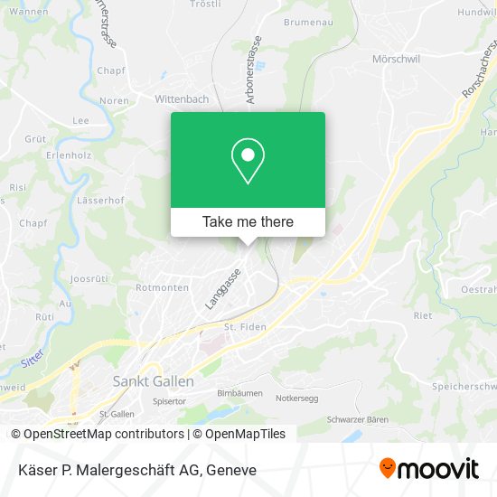 Käser P. Malergeschäft AG map