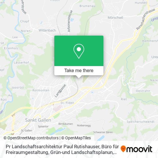 Pr Landschaftsarchitektur Paul Rutishauser, Büro für Freiraumgestaltung, Grün-und Landschaftsplanun map