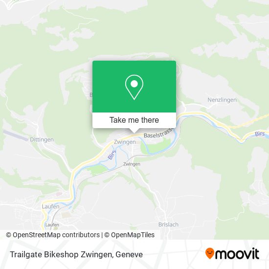 Trailgate Bikeshop Zwingen map