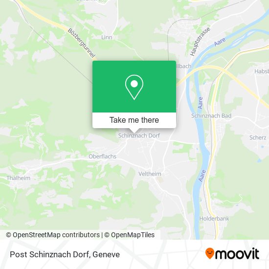 Post Schinznach Dorf map