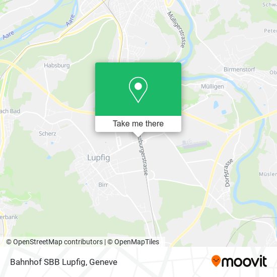 Bahnhof SBB Lupfig map