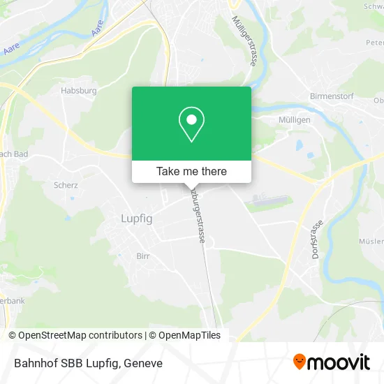 Bahnhof SBB Lupfig map