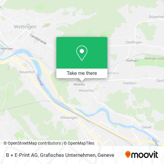 B + E-Print AG, Grafisches Unternehmen map
