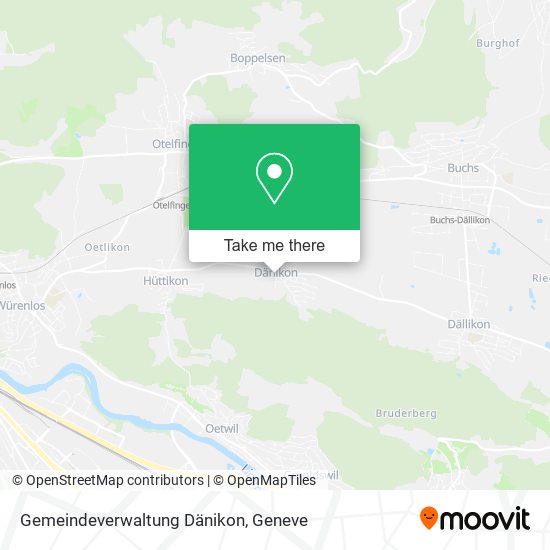 Gemeindeverwaltung Dänikon map