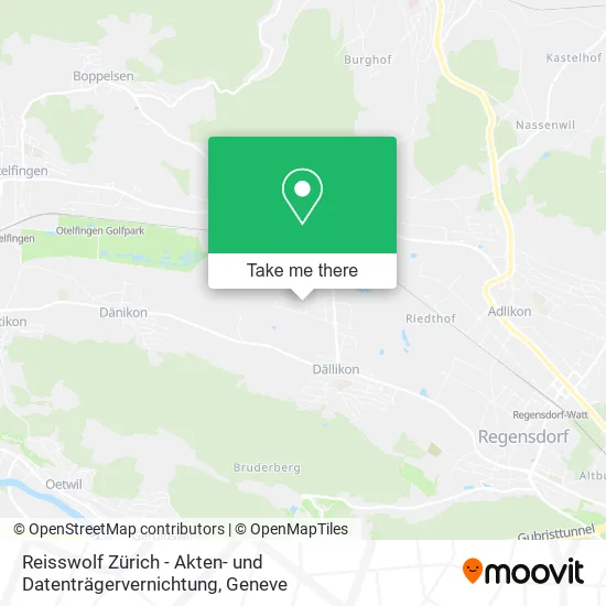 Reisswolf Zürich - Akten- und Datenträgervernichtung map