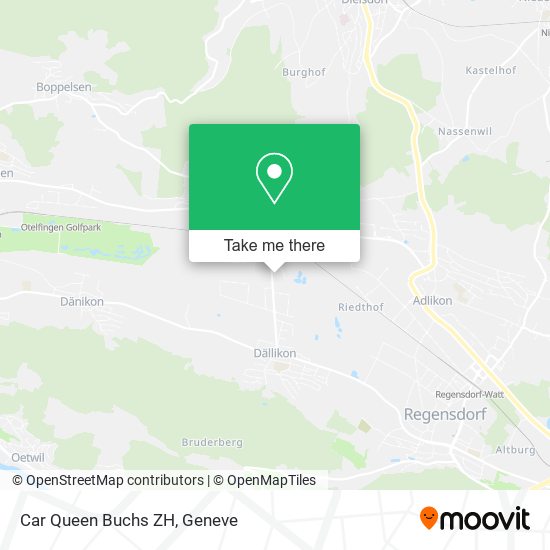 Car Queen Buchs ZH map