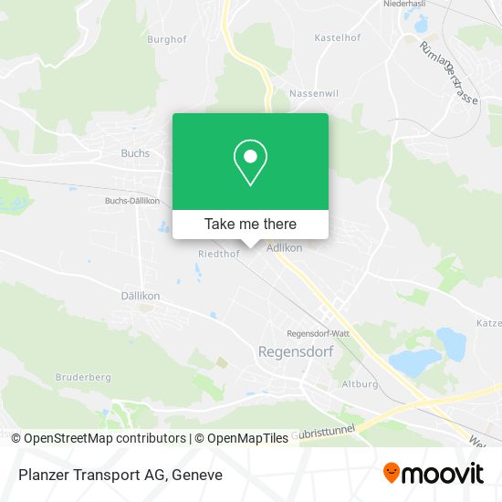 Planzer Transport AG map
