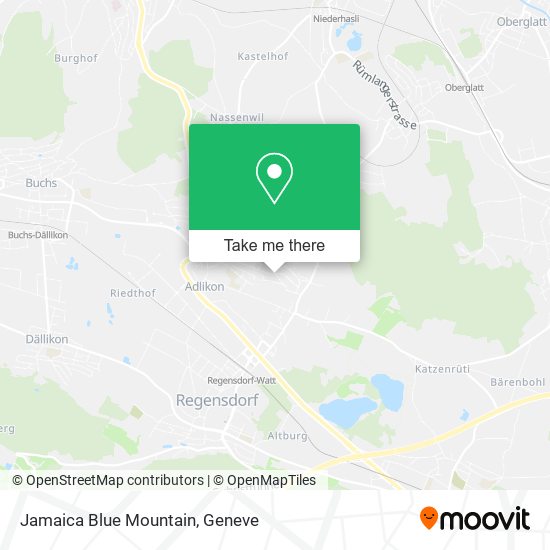Jamaica Blue Mountain map