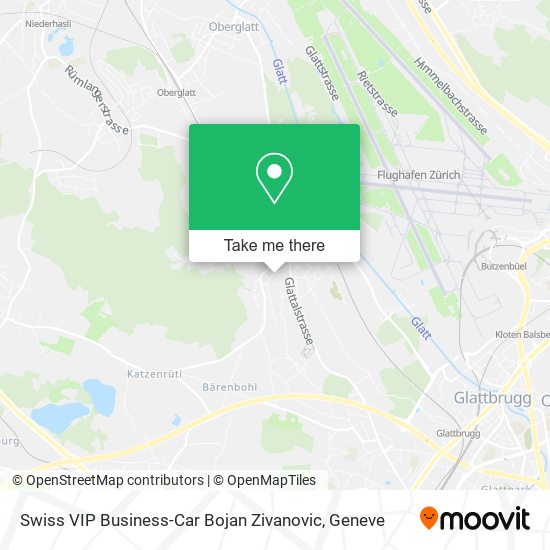 Swiss VIP Business-Car Bojan Zivanovic map