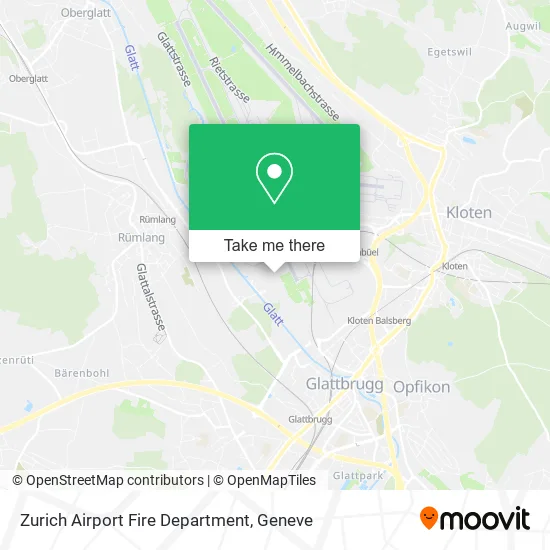 Zurich Airport Fire Department map