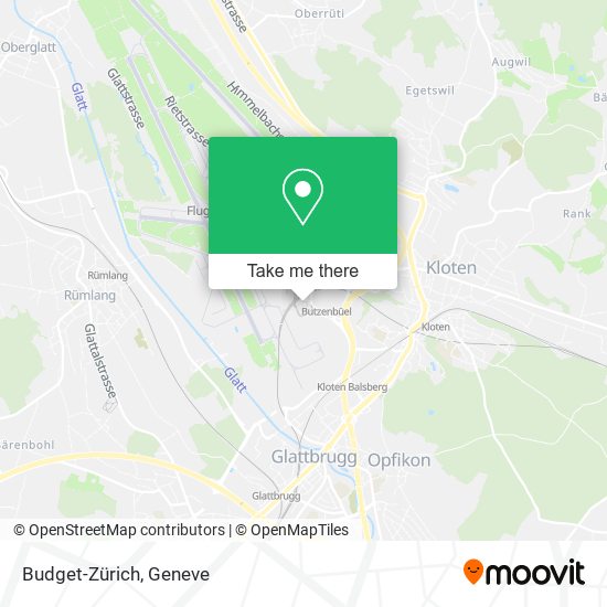 Budget-Zürich map