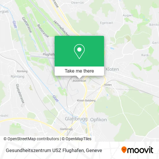 Gesundheitszentrum USZ Flughafen map