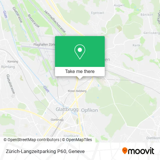 Zürich-Langzeitparking P60 map
