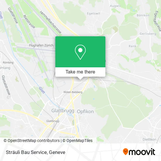 Sträuli Bau Service map