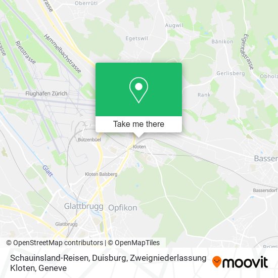 Schauinsland-Reisen, Duisburg, Zweigniederlassung Kloten map