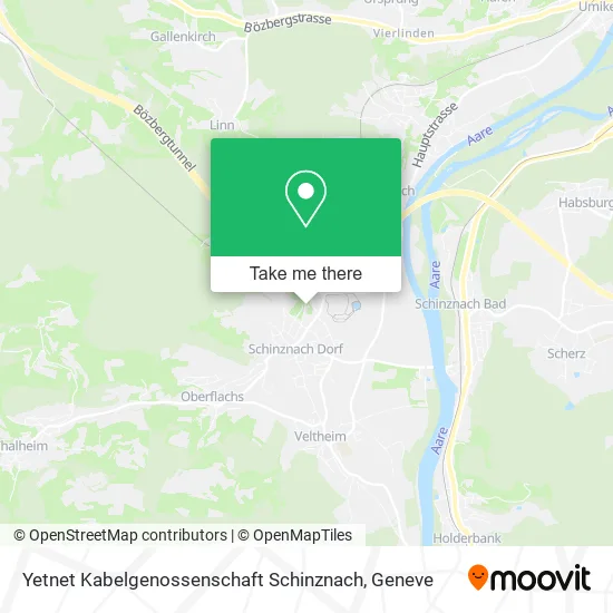 Yetnet Kabelgenossenschaft Schinznach map