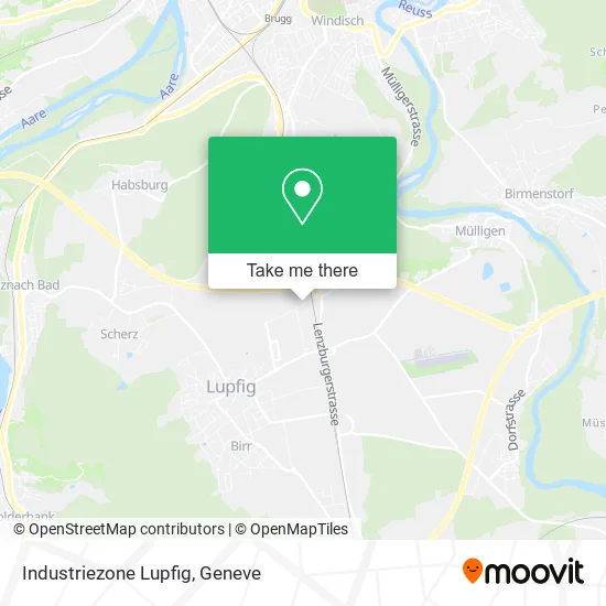 Industriezone Lupfig map