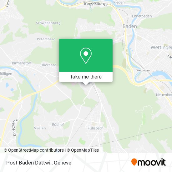 Post Baden Dättwil map