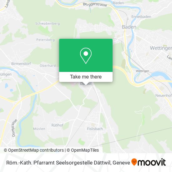 Röm.-Kath. Pfarramt Seelsorgestelle Dättwil map
